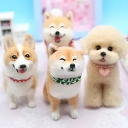 Dog Wool Felt Diy Doll Pendant Keychain Doll Doll Gift Accessories Material Pack Kawaii Handmade Craft Stitch Wool Felt Gift