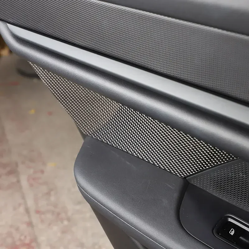 For Porsche Taycan 2019-2024 Soft Carbon Fibre Car Door Panels Cover Trim Sticker Interior Car Accessories