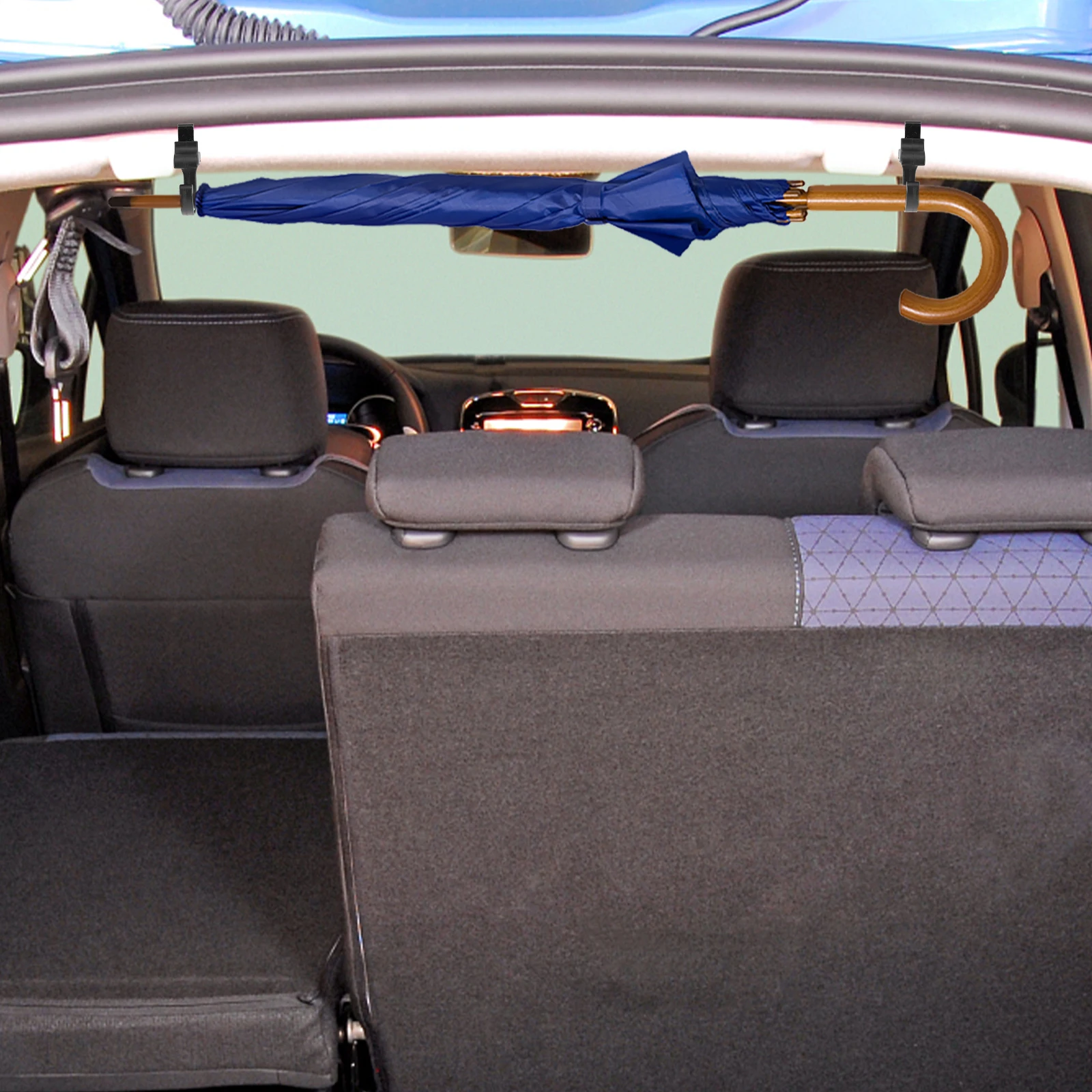 

2pcs Car Seat Back Hook Storage Bag Holder Trunk Umbrella Clip Multi-Function Hanging Hook Durable Eco-Friendly Material For