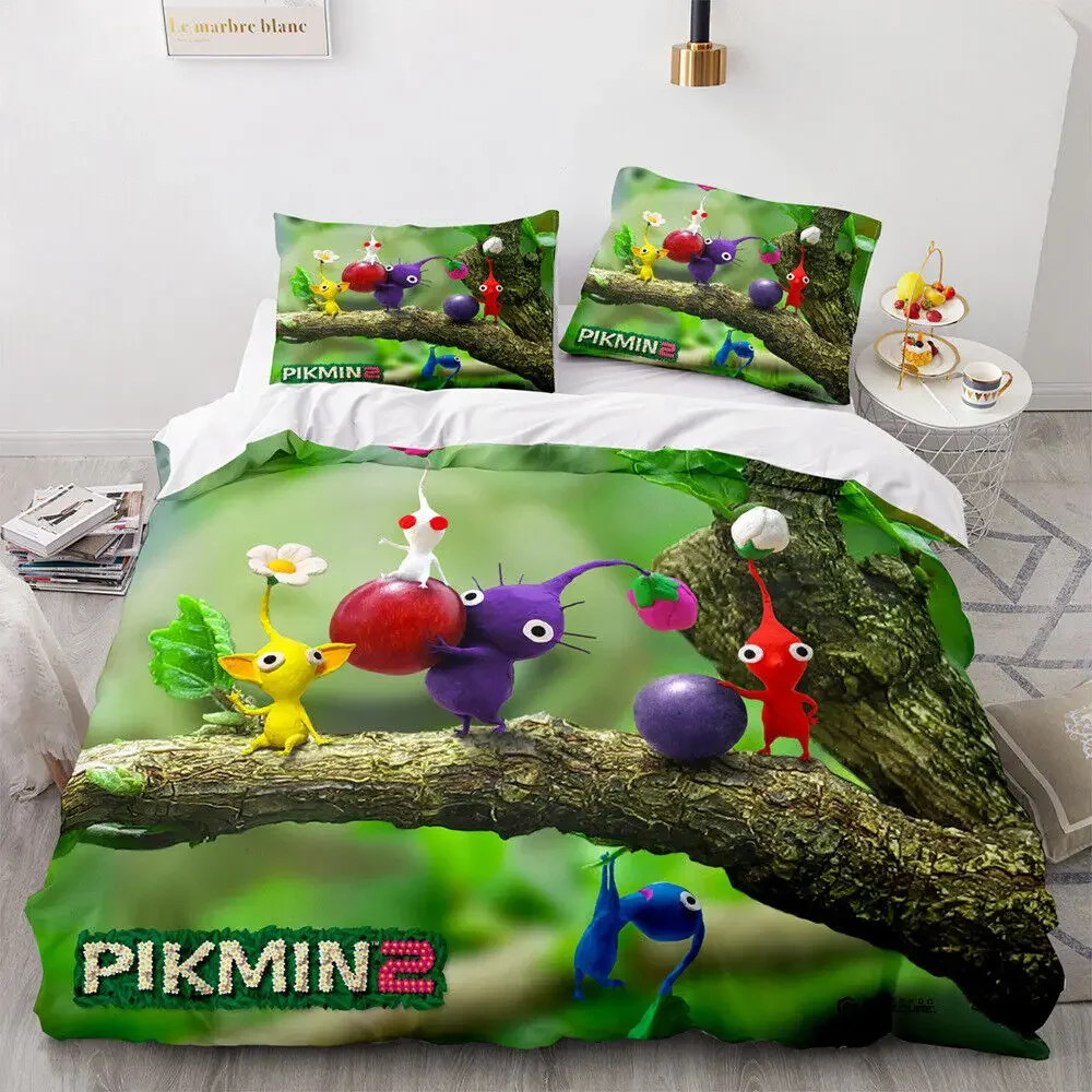 New 3D Game PIKMIN Bedding Sets  Comforter Quilt Bed Cover Duvet Cover Pillow Case 2-3 Pieces Sets Kids Adult Size Home Textiles