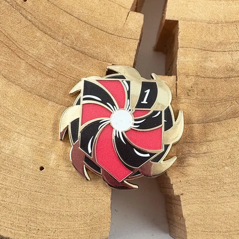 Final Fantasy XIV Vulnerability Stack Effect Gold Spinning Enamel Pin Game Inspired Peripheral Lapel Pin Fans Gift Badge Accesso