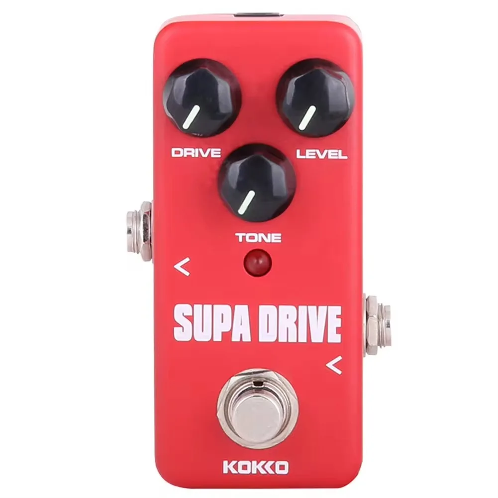 Guitar Mini Effects Pedal Supa Drive - Warm and Clean Overdrive Effect Sound Processor Portable Accessory for Guitar and Bass