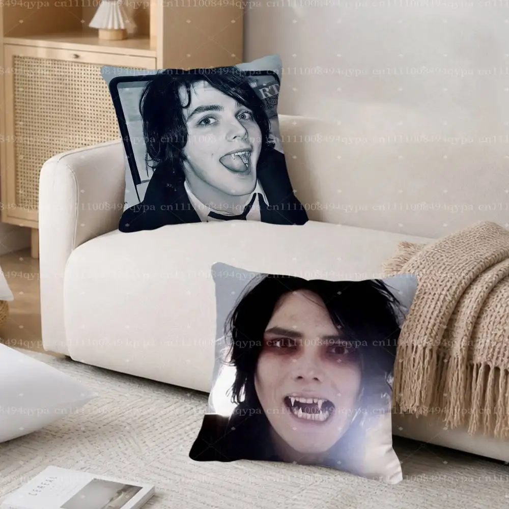 Gerard MCR M-My Chemical Romance Pillowcase With Zipper Throw Pillow Cover Shams Cushion Covers for Bed Living Room Couch