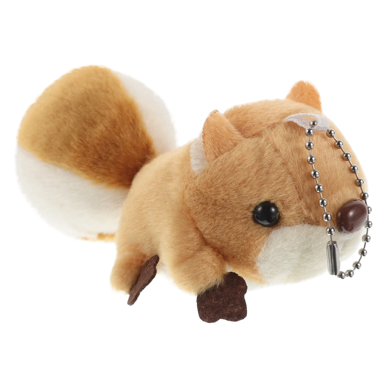 Little Squirrel Pendant Toys Kids Animal Keychain Stuffed Realistic Bracelet Plush Soft Furry Cute Design Versatile Bag