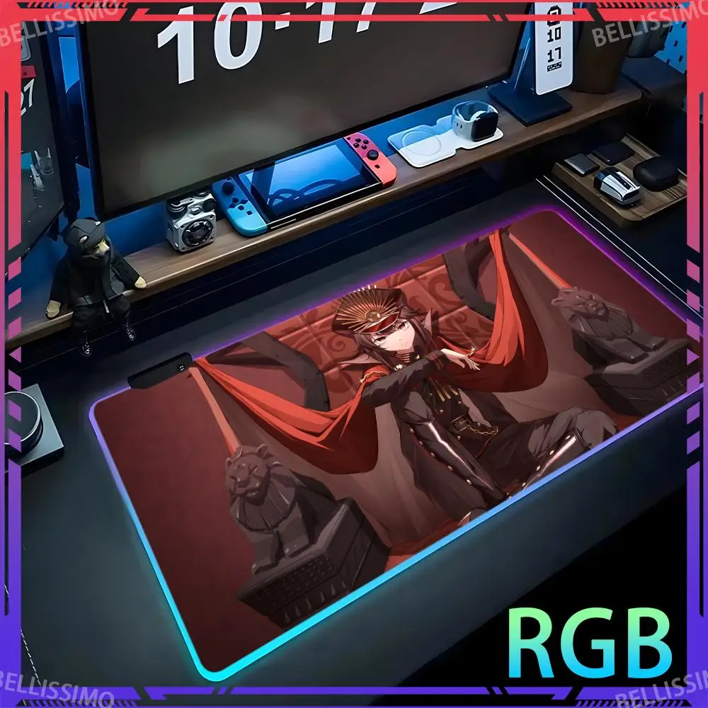 Oda_Nobunaga_FateGrand_Order Gaming desk accessories Mouse Office accessories Pad RGB Anime desk pad Gaming computer