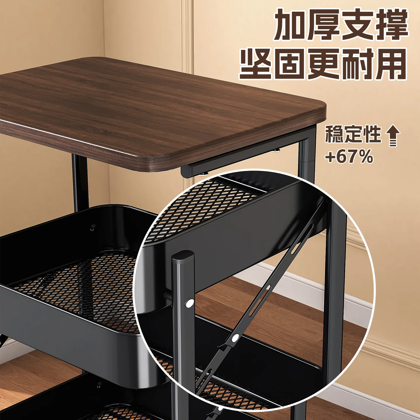YUNLINLI rak troli lipat berga - Food Storage Medieval ulasan dan harga