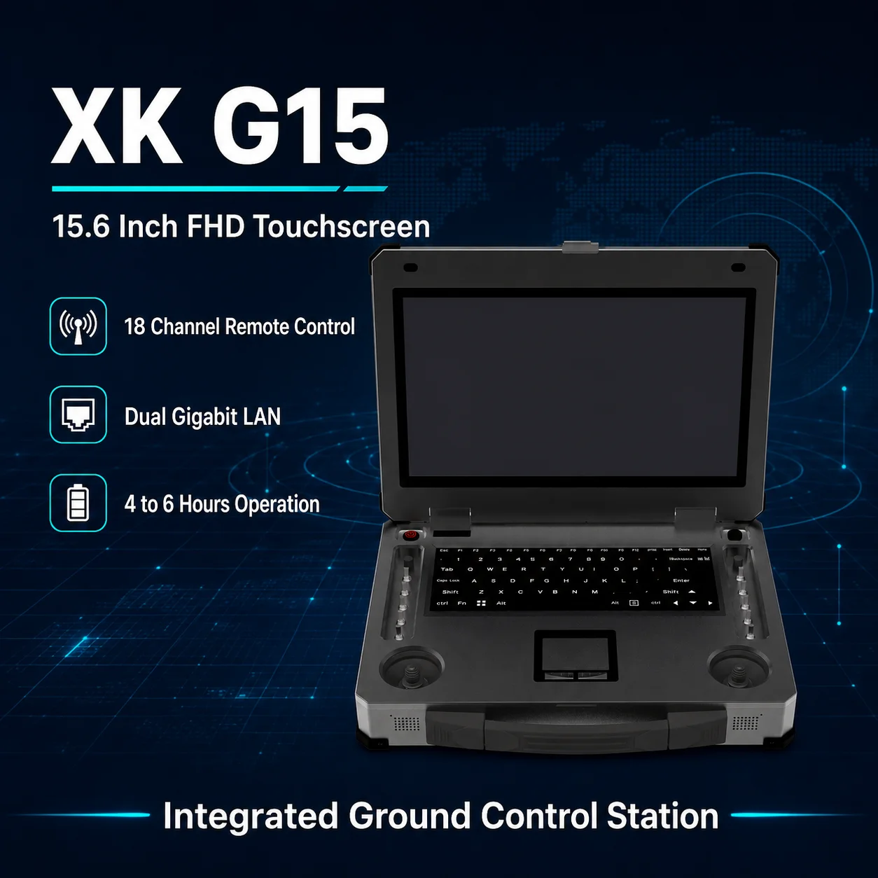 1920x1080 HD Ground Control Station Remote Controller for UAV Flight Control Telemetry Data Monitoring and Video Display