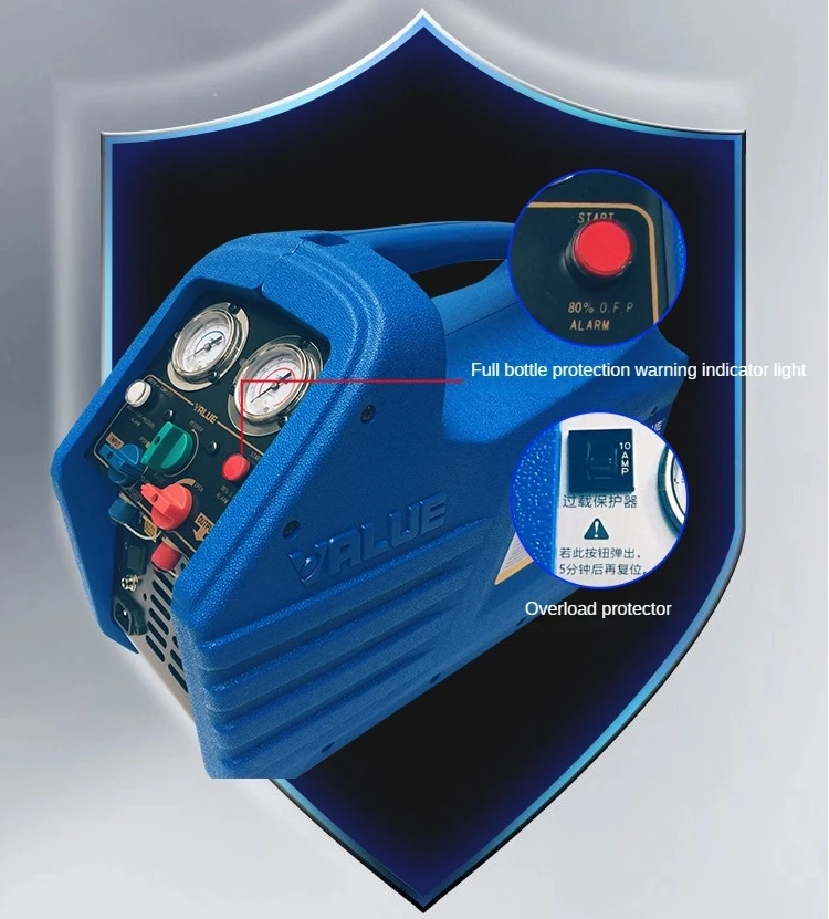 

Recycling machine VRR12L Portable 1/2 horse double cylinder air conditioner