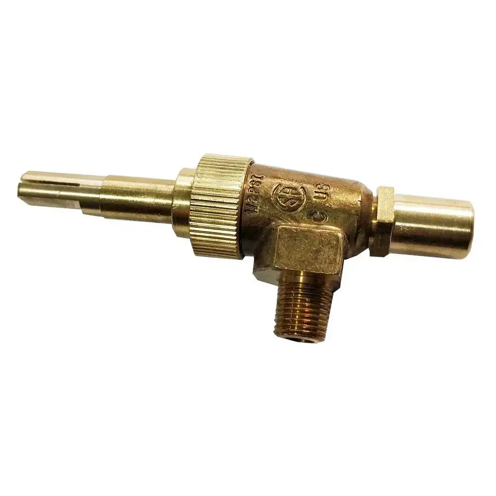 Commercial Stove 1/8NPT Gas Valvewith Copper Nozzle 8mm Valve Shaft Control Valve Gas Griddle LPG Grill Spare Parts Replacement