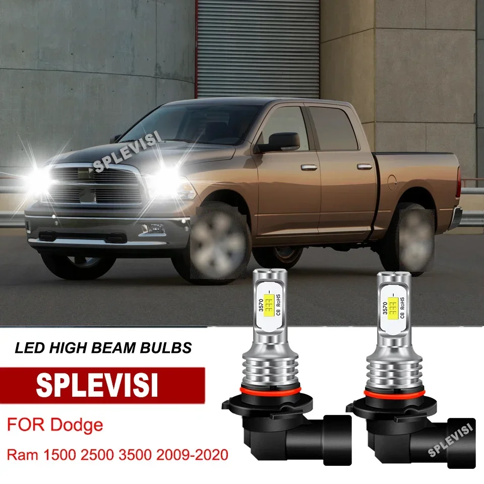 

2 pcs LED Headlight Bulb High Beam IP67 For Dodge Ram 1500 2500 3500 2009 2010 2011 2012 2013 2014 2015 2016 2017 2018 2019 2020