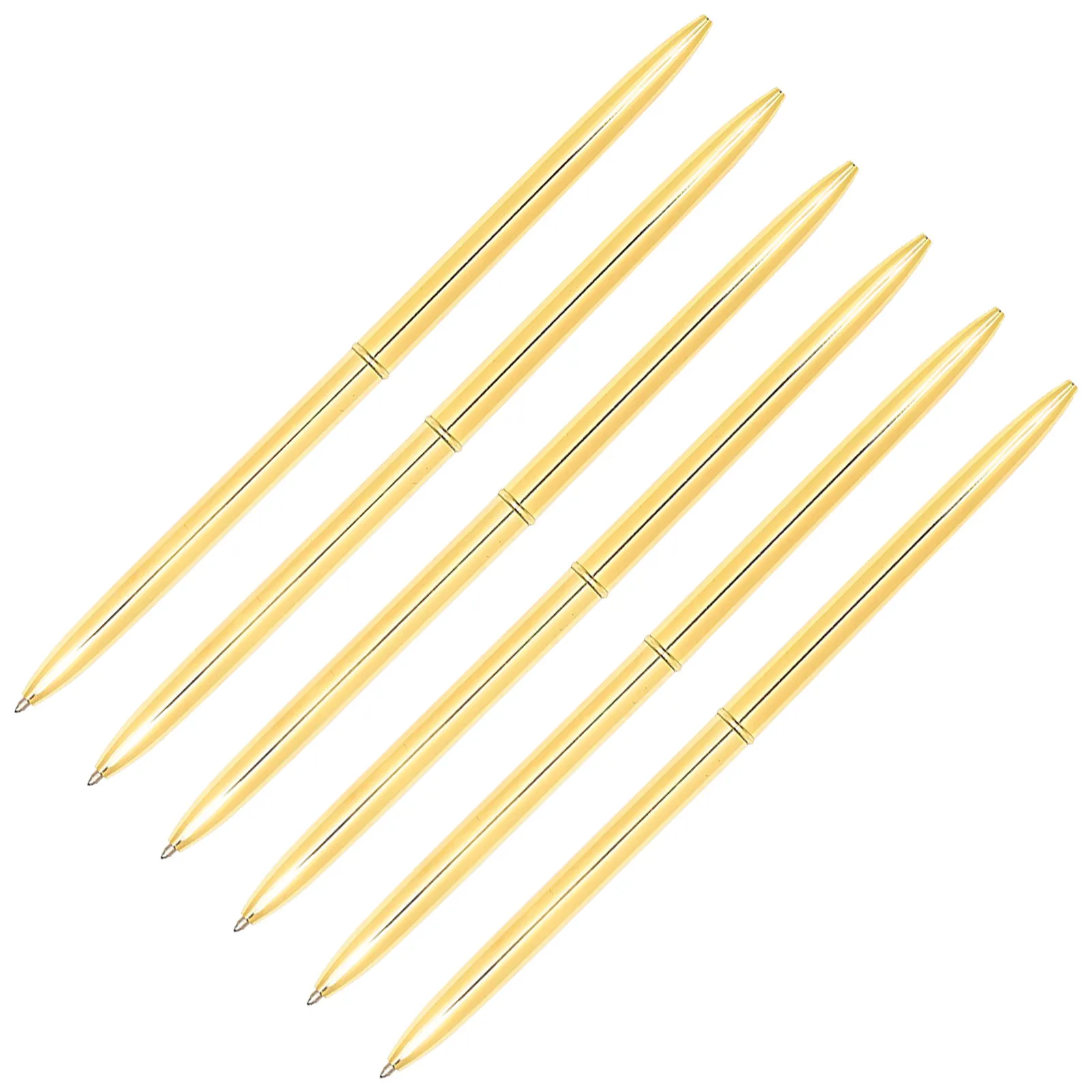 

Набор из 6 металлических шариковых ручек с двойными наконечниками, функцией вращения, плавным письмом, легкие, для школы, офиса и повседневного использования