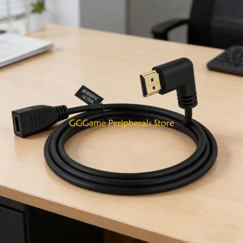 

U55B HDTV 2.1 Male To Female Cable 8K Support And Flexible Angled Support