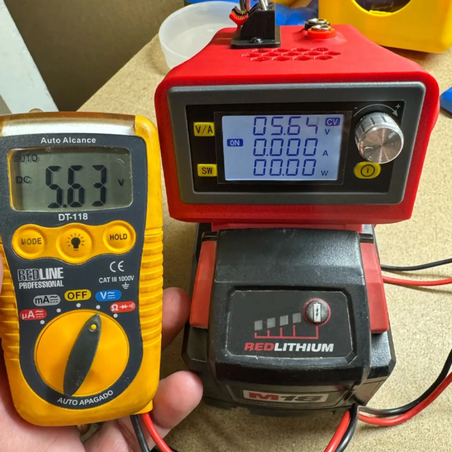 CNC Adjustable DC Power Supply For Milwaukee 18V Li-ion Battery Power Tool Accessory CNC Adjustable DC Buck-Boost Power Supply