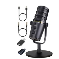 Professional Studio Live Streaming Podcast Recording Equipment Microfone Desktop Record Wired USB XLR Dynamic Microphone