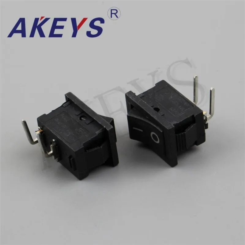 10PCS KCD1-101L 2pins 15*21MM Foot - bending switch Copper foot rocker switch