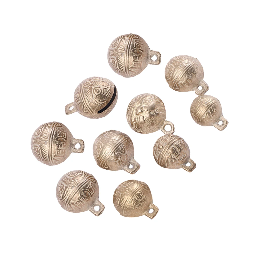 

10pcs Tiger Head Bells Vintage Bronze DIY Jewelry Christmas Decor Home Chime Crafts Copper Accessories Jingle Small