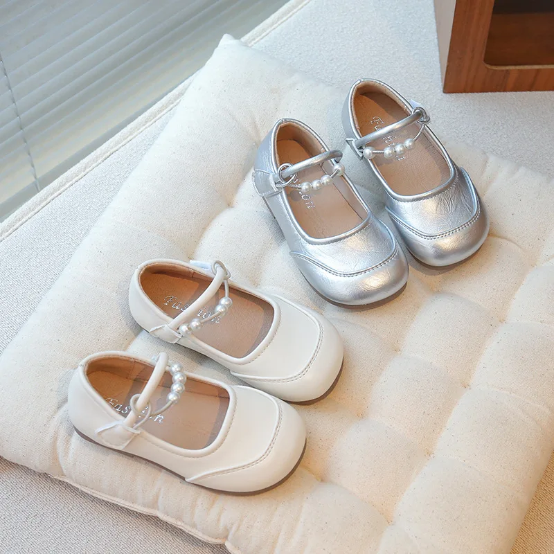 New Children Casual Shoes for Girls Leather Shoes Fashion Retro Princess Baby Ballet Dance Shoes Kids Girl School Footwear Flats