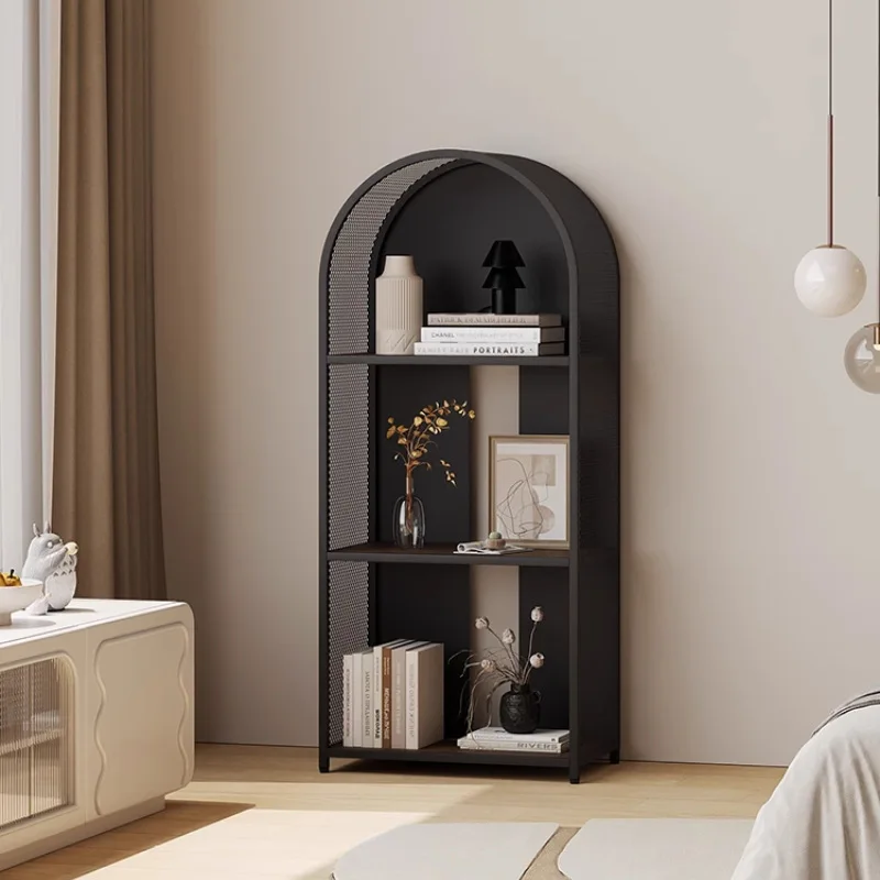 

Household wrought iron bookshelf Floor shelf against the wall High-end living room magazine display rack Bedroom children's pict