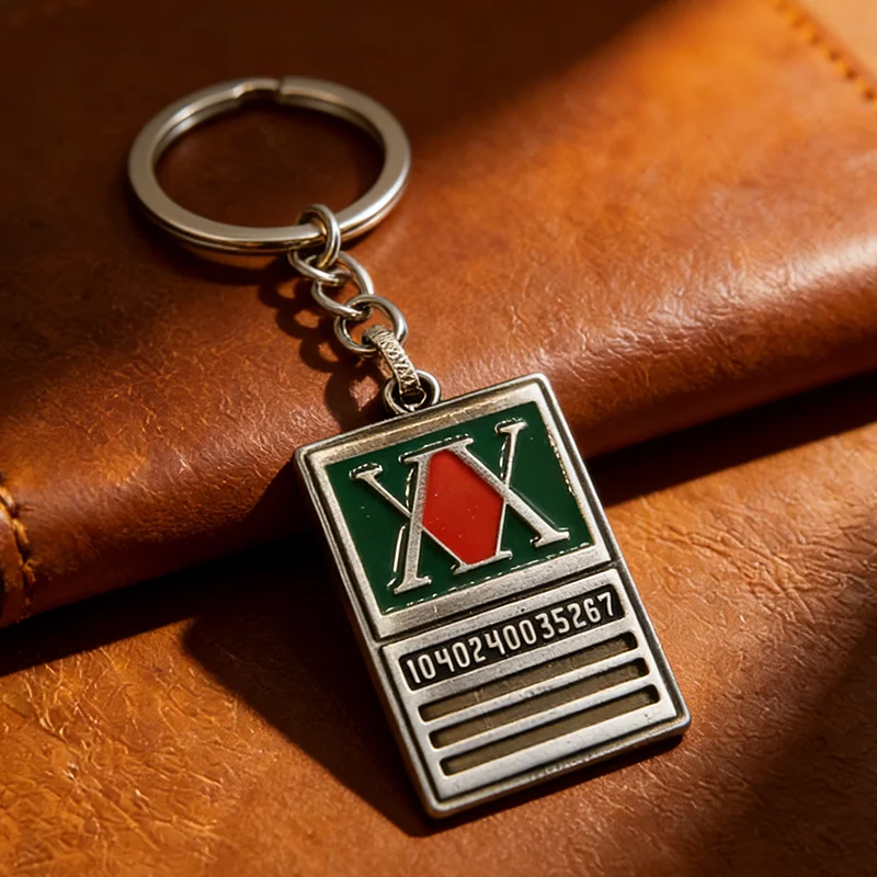 Hunter x Hunter Anime GON FREECSS Classic Hunter License Metal Card Tag Keychain - Collectible Cartoon Fans Jewelry Accessories