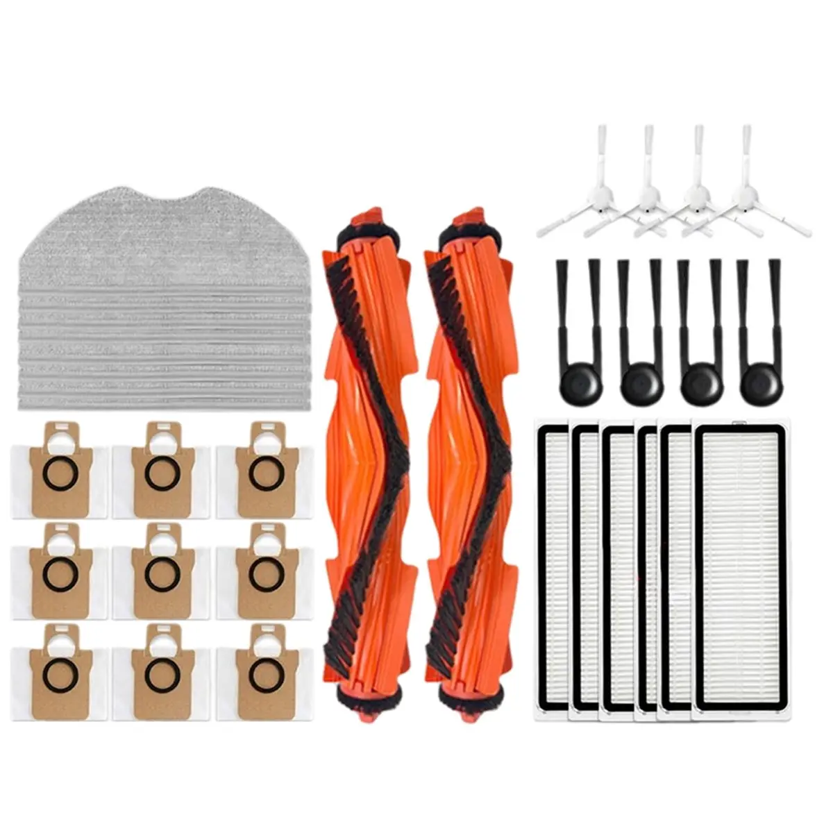 IDS-Accessories Kit for Xiaomi Robot Vacuum H40 / OV51 Main Side Brush Mop Cloth HEPA Filter Dust Bag Replacement Parts - view 3