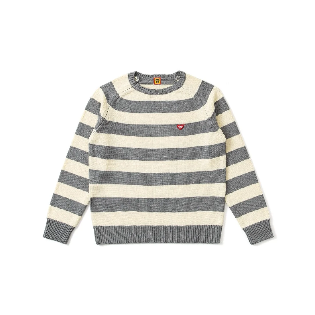 NIGO HUMANMADE love piccolo ricamo retrò a righe a maniche lunghe girocollo pullover maglione lavorato a maglia coppie da uomo e da donna