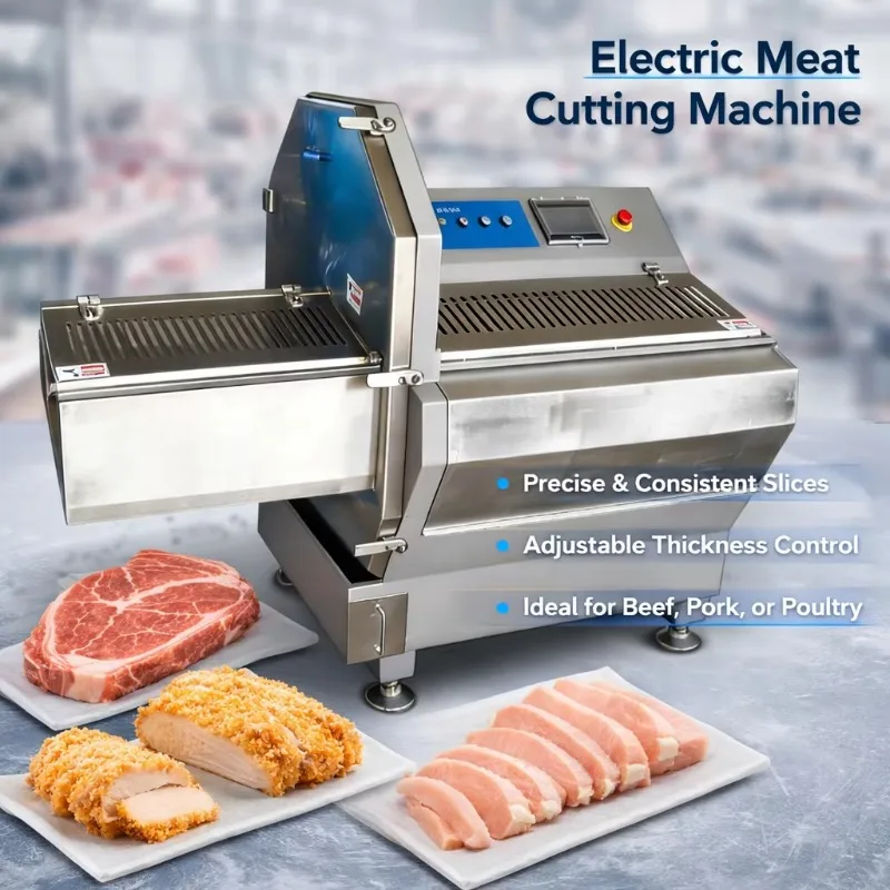 New Heavy Duty Automatic Meat Slicer Machine Commercial Steak Cutter for Slicing Frozen Meat