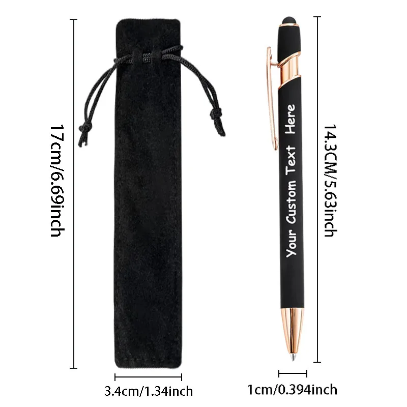 25Sets Custom Ballpoint Pens Name Personalized Soft Touch Rubber Soft Touch Exquisite Custom Pen Women'S Gift Pen Men'S Gifts