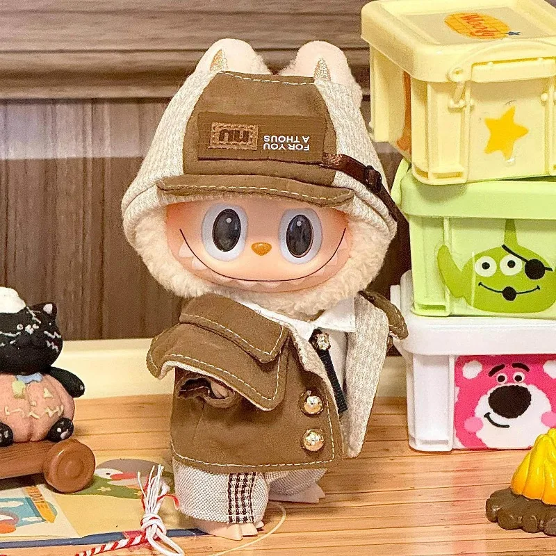 

Милая ковбойская одежда для Labubu, модный комбинезон, комплект одежды, шапки для Labubu V1 V2 V3, одежда с героями мультфильмов, наряд, аксессуары для кукол