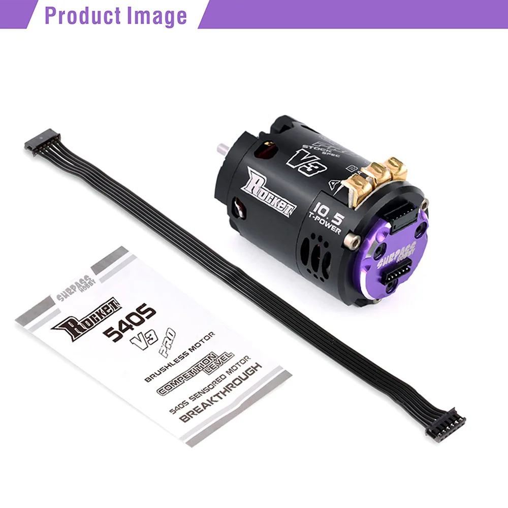 ROCKET 540 V3 sensory brushless extreme speed motor, competition grade brushless sensory motor