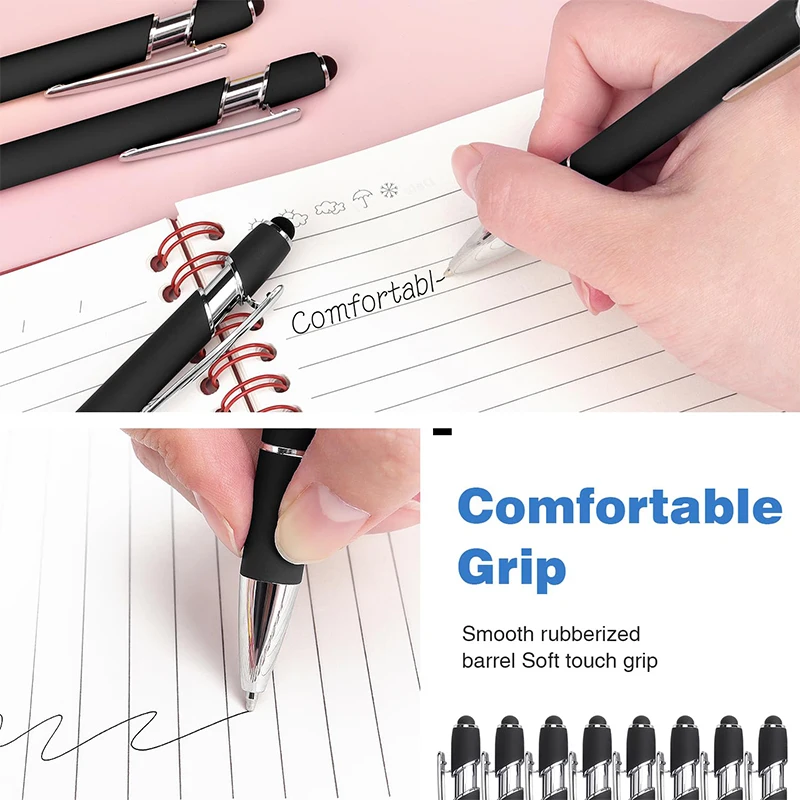 Regalo della penna a sfera della penna dell'asta di alluminio del Touch Screen della colla dello spruzzo della pressa del metallo 12Pcs