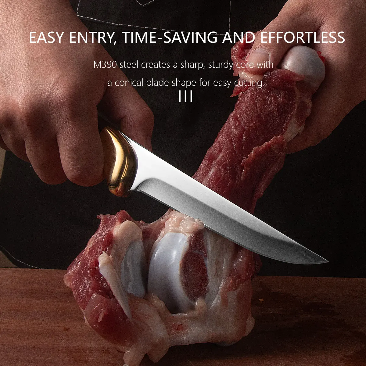 

All-in-One Chef Knife - Heavy Duty Meat Cleaver for Beef Lamb, Sharp Utility Knife for Slicing Vegetables, Non-Slip Handle