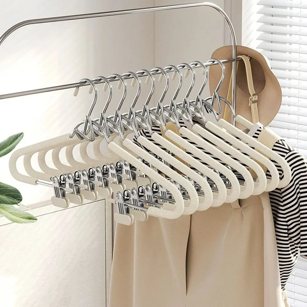 

5Pcs Stackable Sponge Underwear Drying Rack No Trace Anti-slip Non-Marking Hanger with Clips Space Saving Clothes Hanger