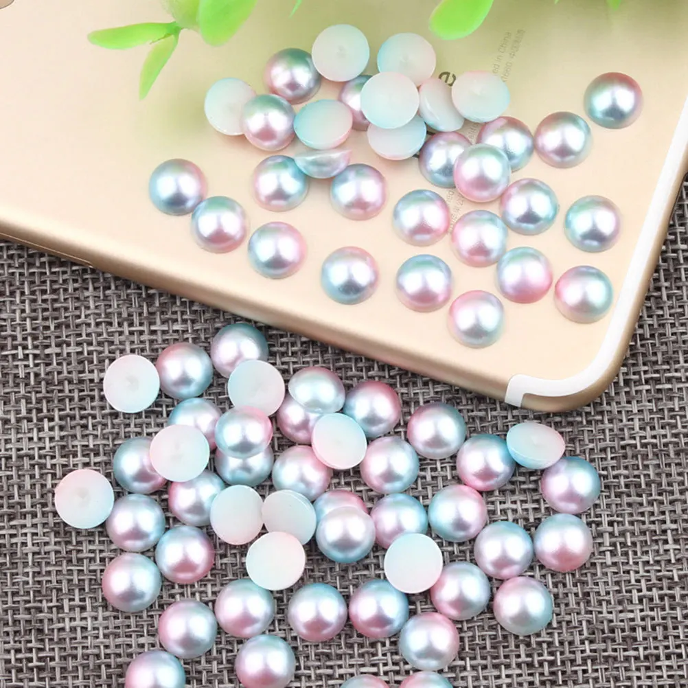 

1200Pcs Simulation Pearls Semicircle Cabochons Flat Back DIY Jewelry Craft Supplies Nail Art Decorative Patch Waterproof Durable