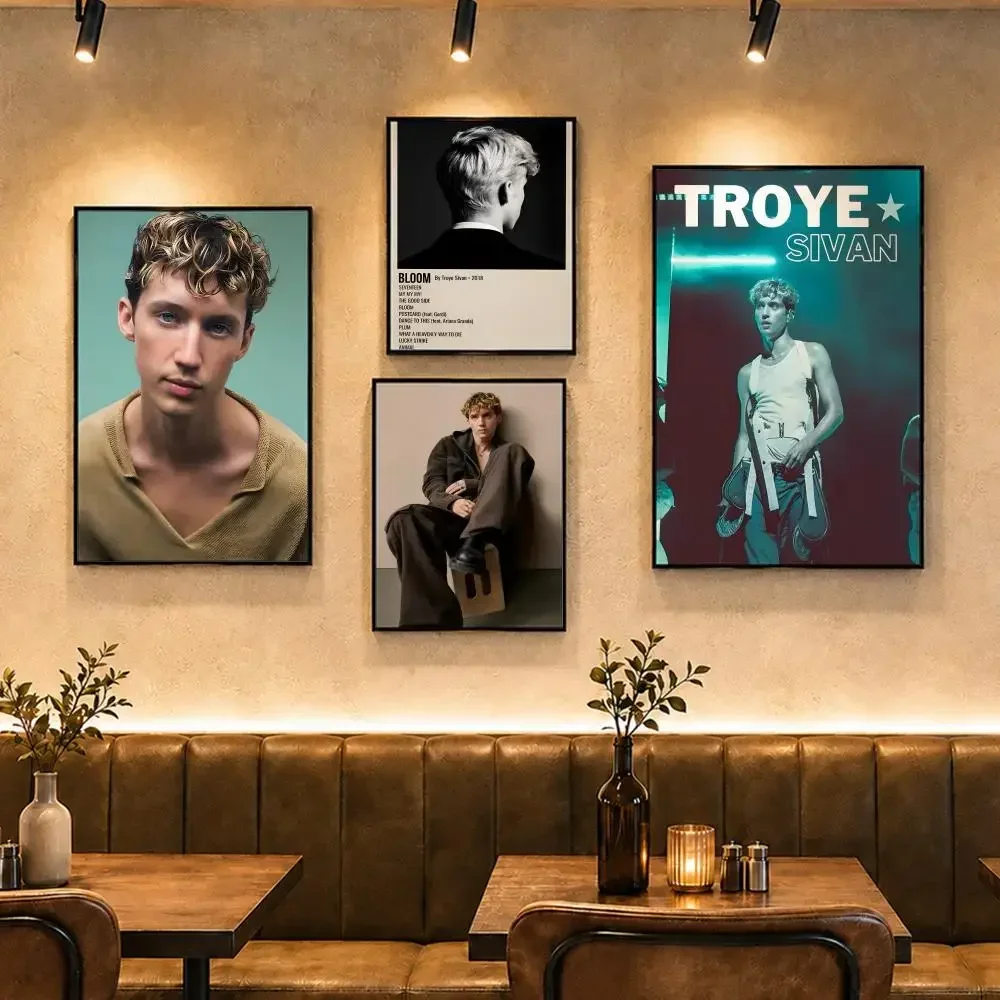 Pop Singer T-Troye SivanS Poster Vintage Retro Anime Poster Stickers Peel and Stick Wall Art Home Decor