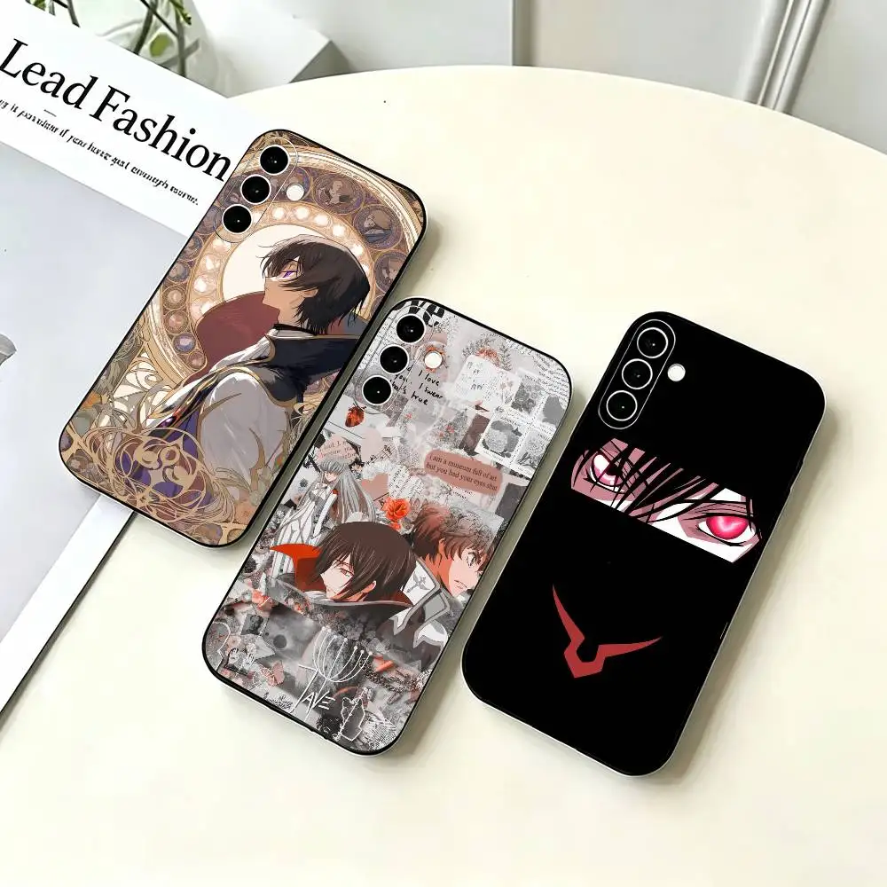 Code Geass Lelouch of the Rebellion-n Phone Case Black Silicone Soft For Samsung A73,A72,A71,A70,A53,A52,A51