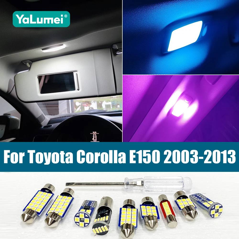 

Светодиодные лампы для Toyota Corolla E120 E150 2003-2013: освещение салона, плафон, подсветка багажника