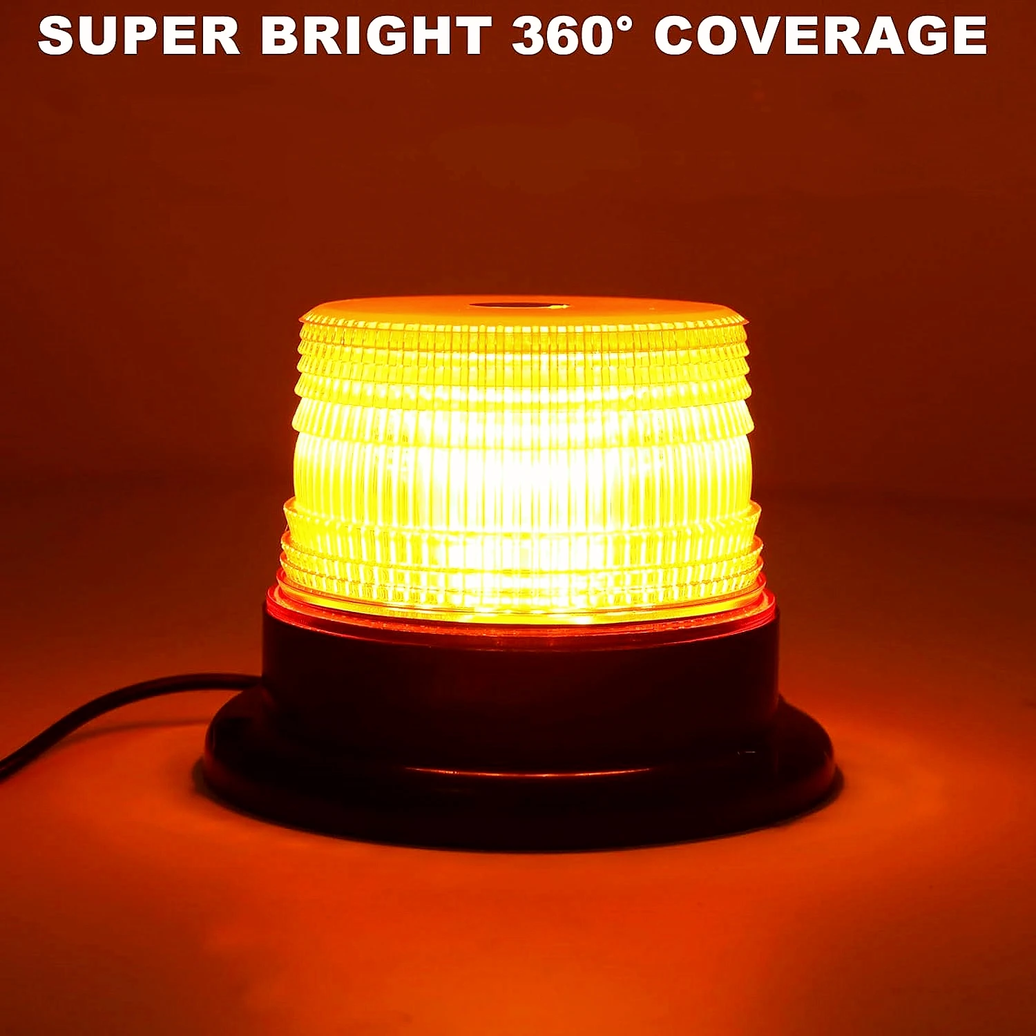 12V/24V Amber Vehicle LED Police Warning light Strobe Flashing Lighting car Emergency Lights Beacon Lamp with Magnetic Mounted