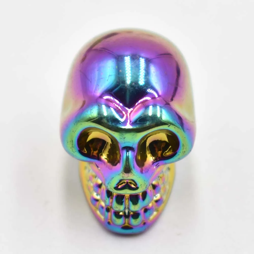 Großhandel 12 Stück/Set, modische, hochwertige Anhänger aus gemischtem Glas in Totenkopf- und Skelettdesign für DIY-Schmuckherstellung, kostenloser Versand. – Detail 18