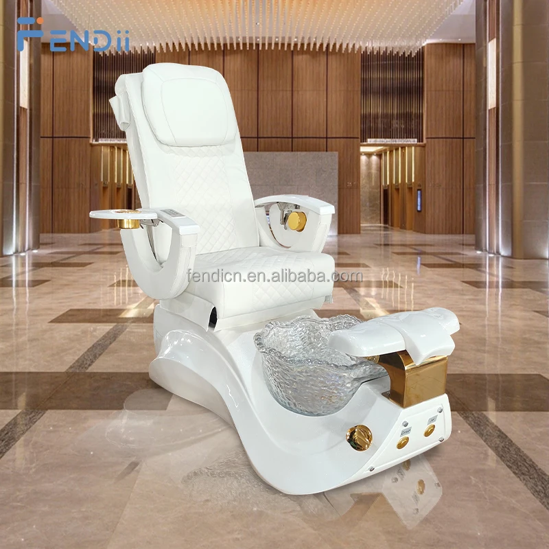 Mobili per salone di bellezza Poltrona da massaggio moderna per pedicure per piedi in oro bianco per uomo