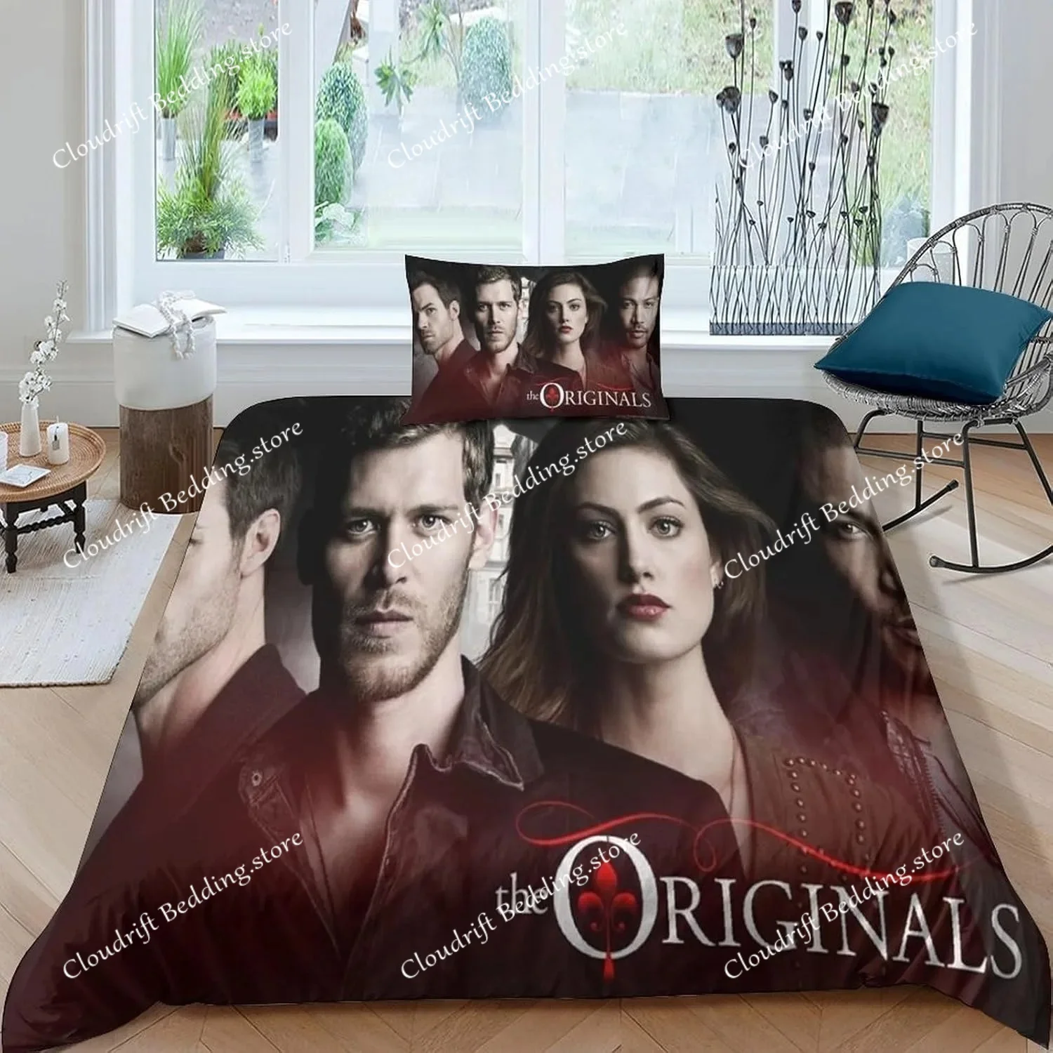 

The Vampire Diaries Bedding Sets Exquisite Bed Supplies Set Horror TV Anime Bed Comforter Set Bedding Set Birthday Gift