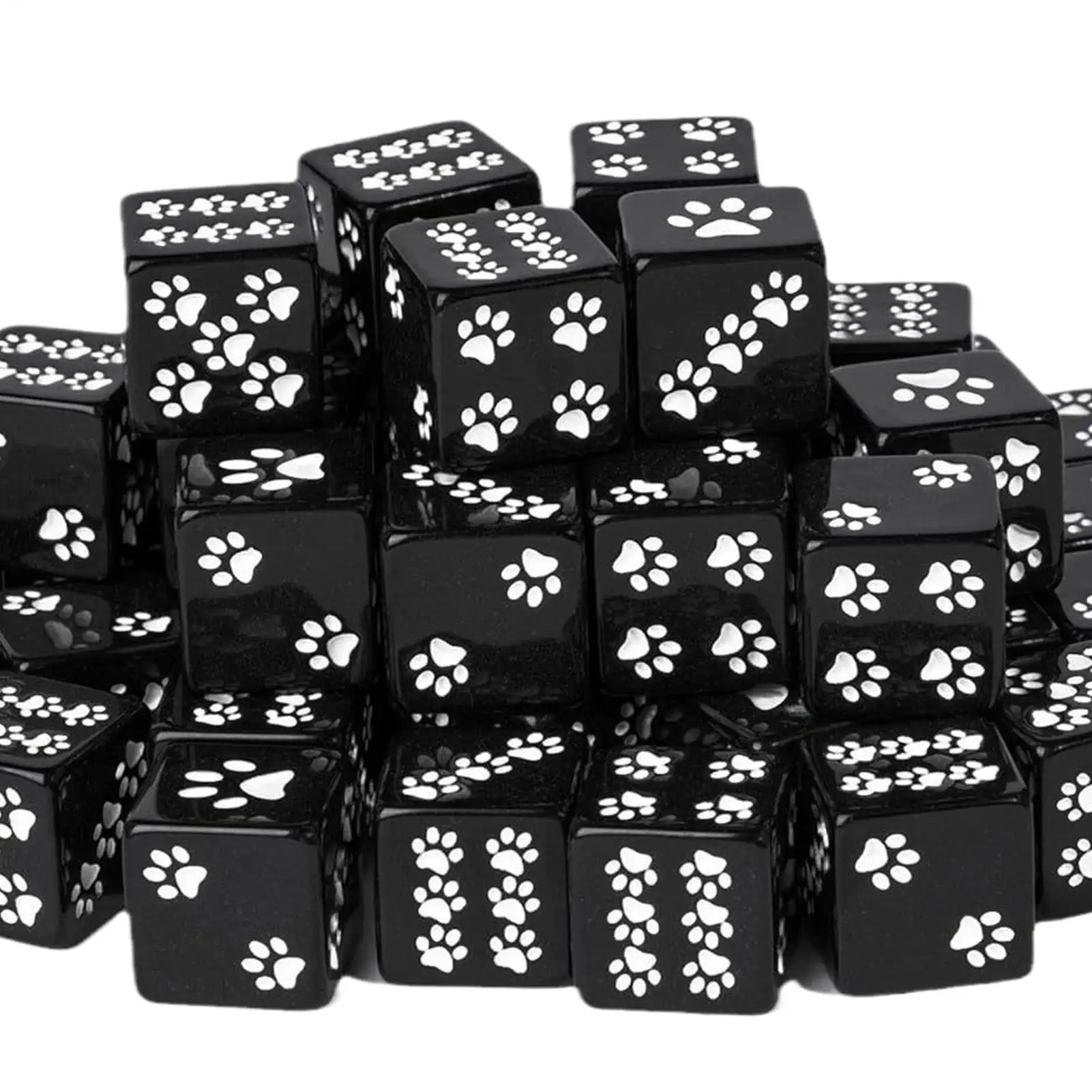 

Game Dice 6-Sided Display Decoration Board Game Dice Prop Paw-Themed For Camping Home Picnic Dormitory Travel Family Friends