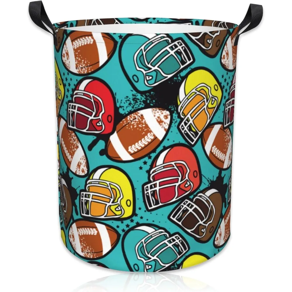 

American Football Laundry Basket Oxford Cloth Laundry Hamper Large Storage Baskets Toy Organizer Tote Bag For Bed