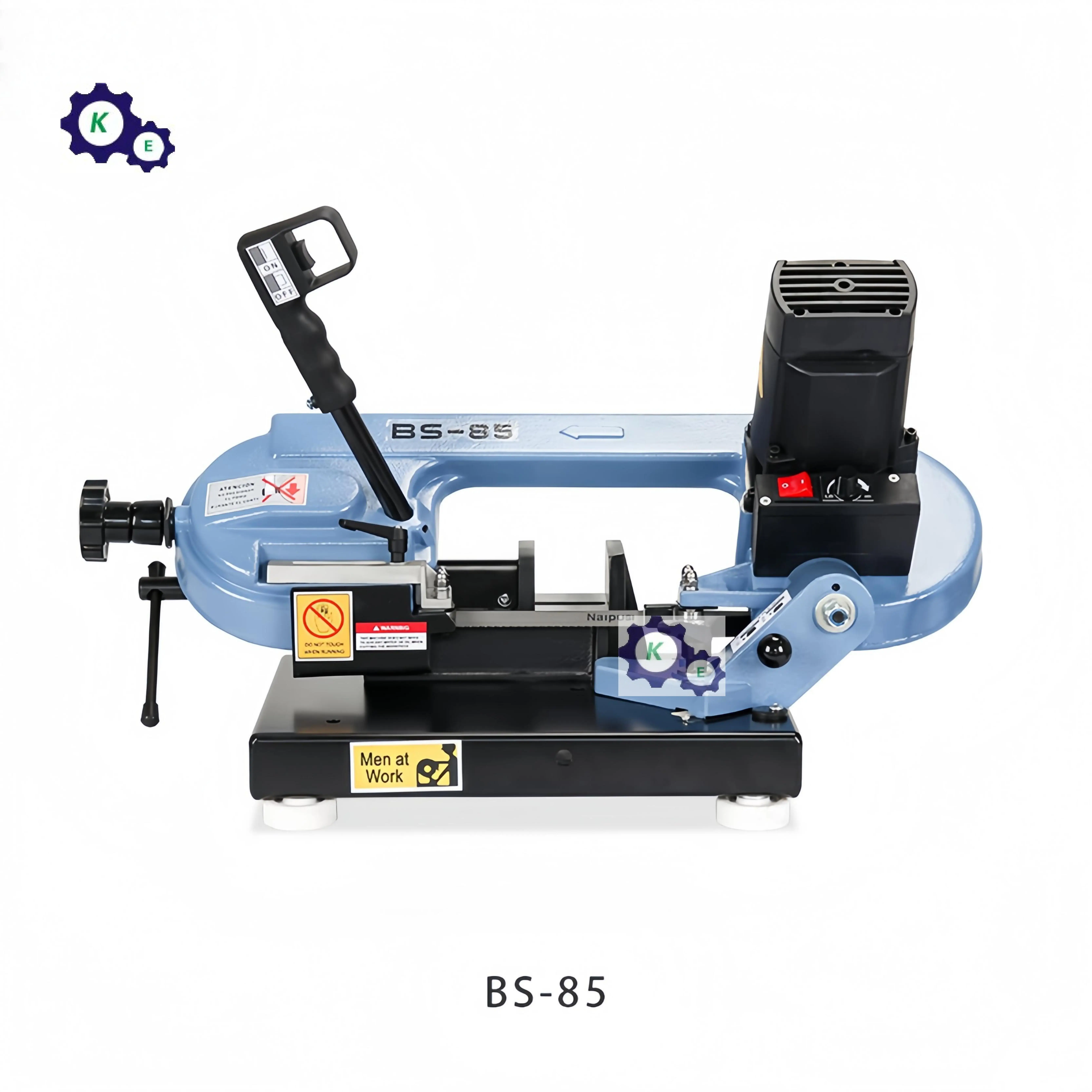 BS-85 draagbare mini-handmatige lintzaagmachine met lage prijs en hoge snelheid, geschikt voor het snijden van verschillende materialen zoals metaal