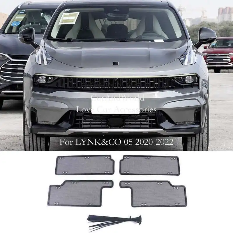 

Car Insect Screening Mesh Front Grille Insert Net Water Tank Engine Cover Trims Accessories For LYNK&CO 05 2020-2024