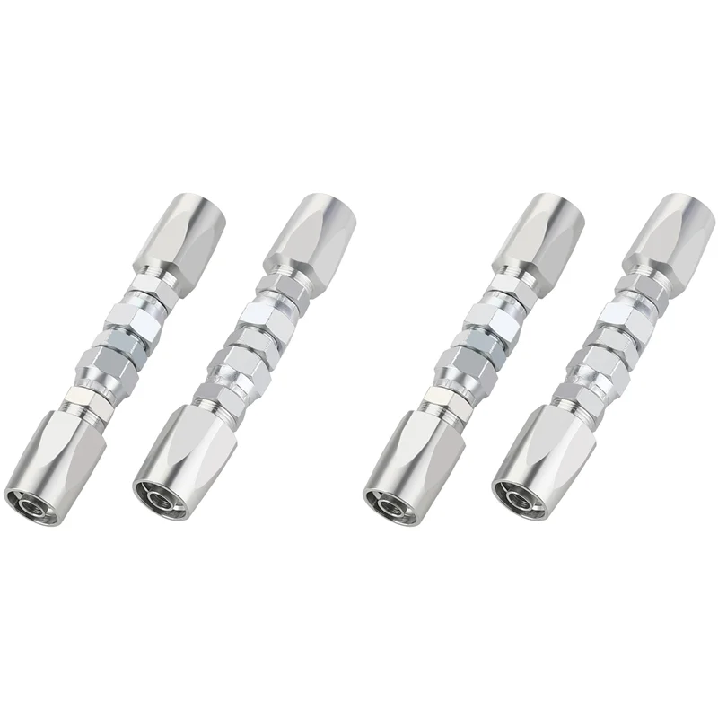 

4Pcs Hydraulic Hose Repair Kit, Reusable, 2-Wire Reusable Hydraulic Repair Fitting 1/2Inch