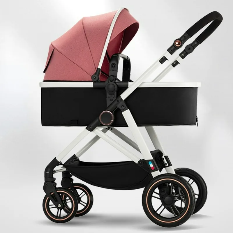 

Spinal Protection High Landscape Baby Stroller Travel, Can Sit and Lie Stroller for Newborn,lightweight Foldable Baby Buggy