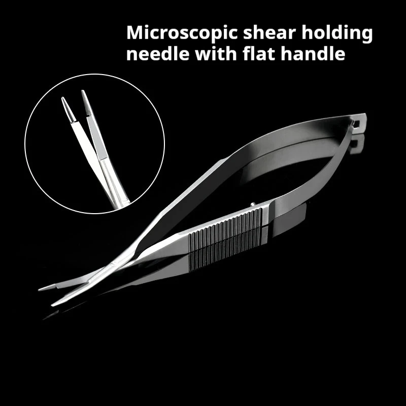 Microscopic needle-holding pliers with scissors, surgical instruments, medical needle clamps 1pcs