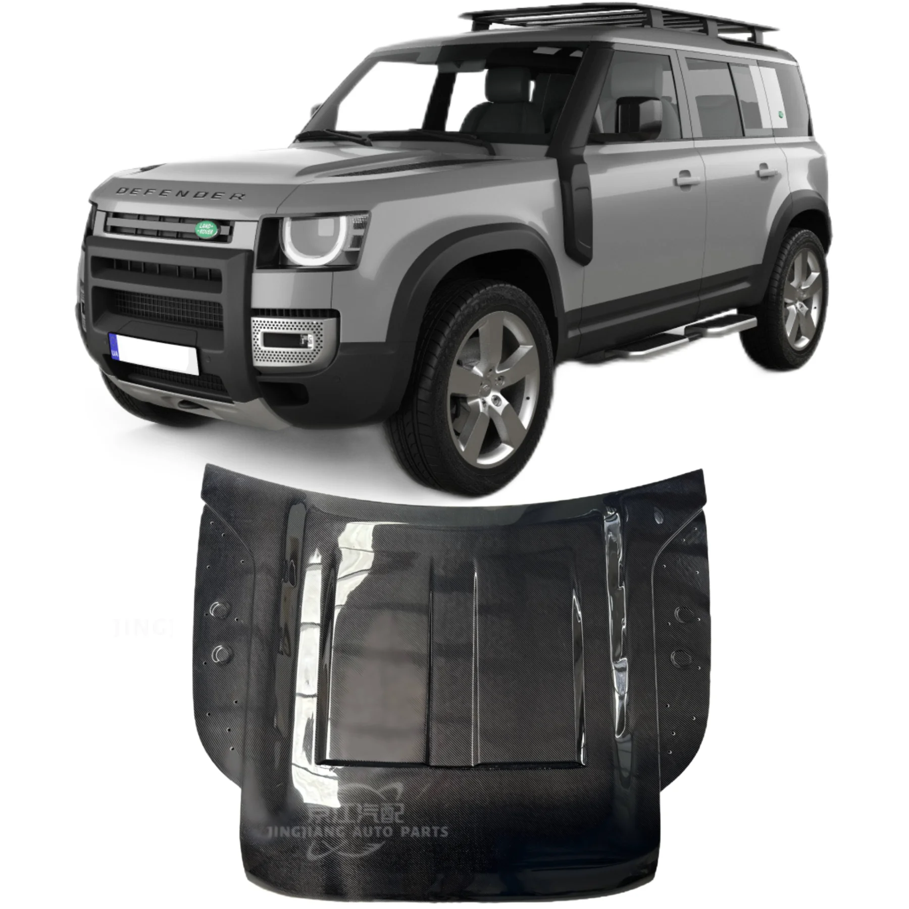 

Wholesale Customized Carbon Fiber Hood for Landrover New Defender 110/90 SVR Version for Land Rover Defender Modified