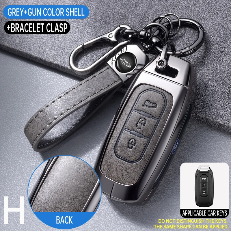 

Zinc Alloy Car Key Case Cover for Ford Territory EV EcoBoost S350 Yuhoo 7 8 Transit Custom Equator Remote Control Shell Accessor