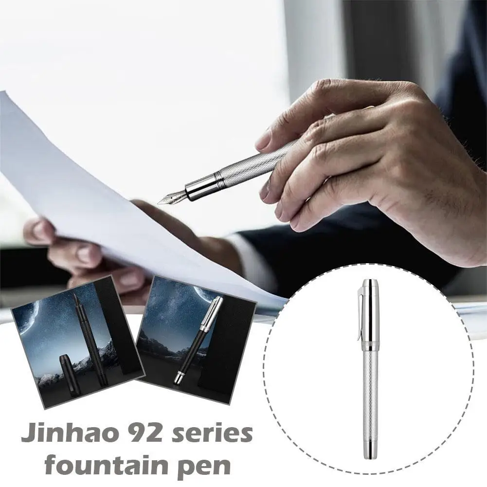 Jinhao 92 Metal Fountain Pen EF/F/M/Bent Nib With Converter Writing Gift Pen Luxury Writing Ink Pen For Business & School